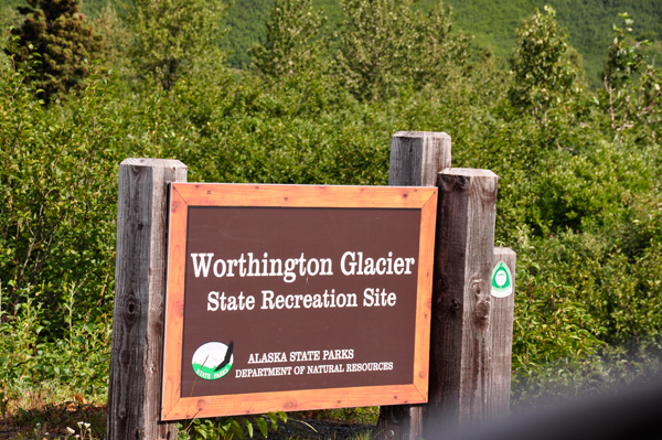 sign: Worthington Glacier