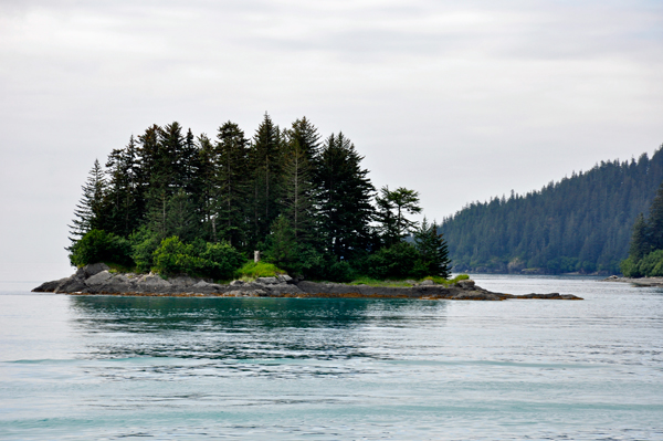 an island in the harbor inlet