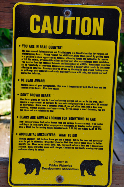 sign - caution - bears