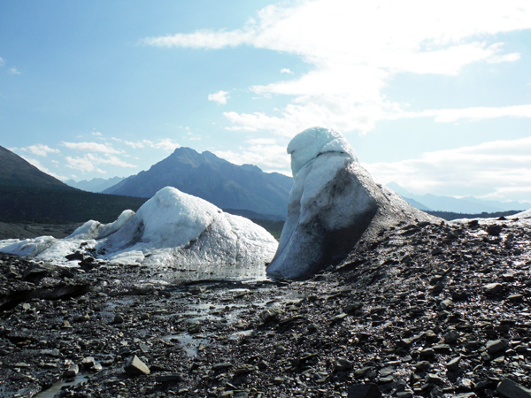 weird shapes on the Matanuska Glacier