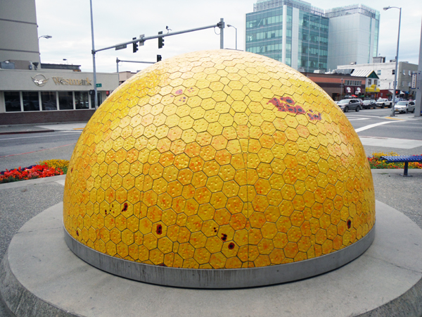 a tiled representation of the Sun weighing close to 6,000 pounds