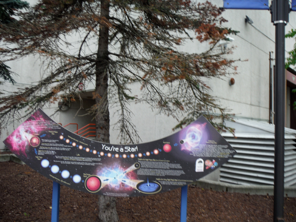 sign about Anchorage Light Speed Planet Walk