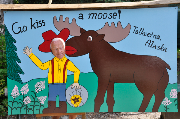 Go Kiss a Moose sign
