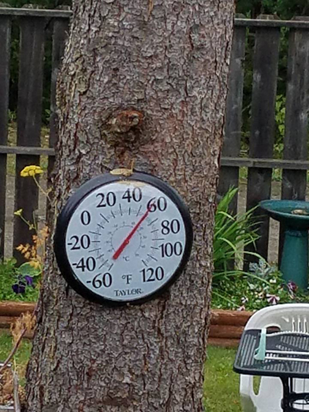 temperature gauge in Talkeetna