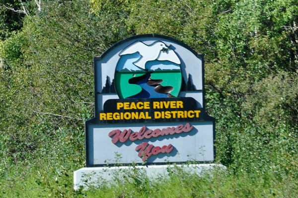 Peace River Regional District sign