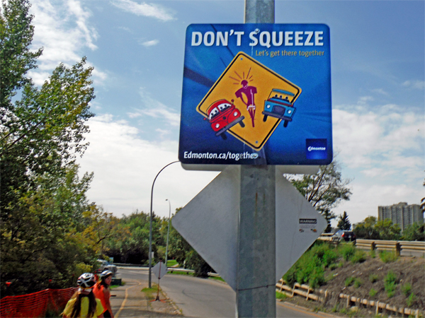 don't squeeze the motorcycle sign