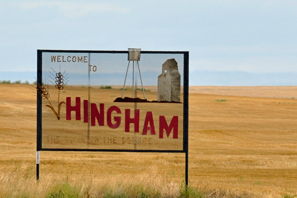 welcome to Hingman MT sign