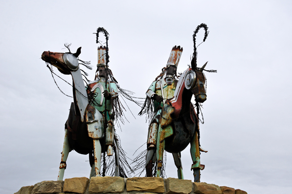 Blackfeet Nation monument in Seville