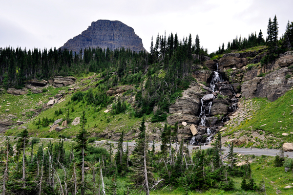 Waterfalls everywhere in Glacier National Park