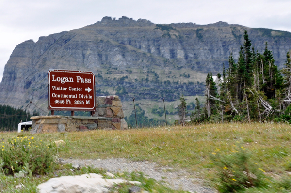 Logans Pass and Continental Divide Sign