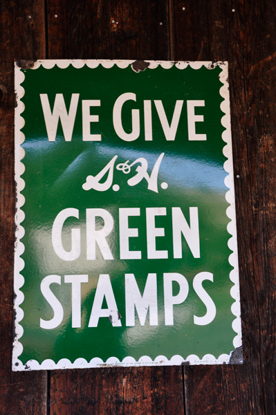 old S and H Green stamp sign