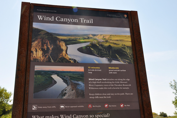 Wind Canyon Nature Trail sign