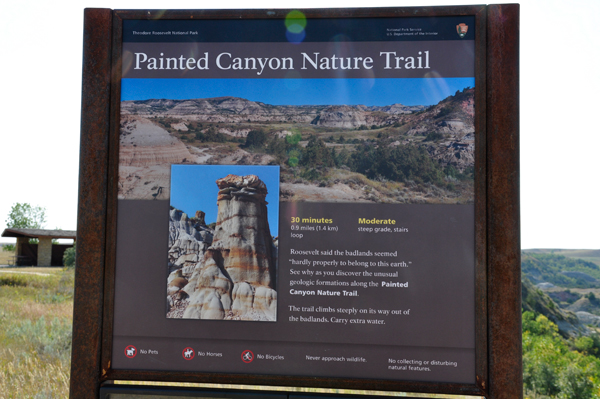 sign: Painted Canyon Nature Trail