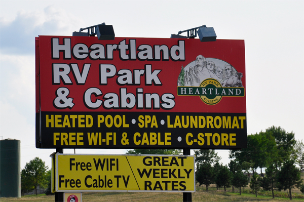 Heartland RV Park sign