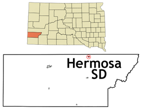 location map for Hermosa