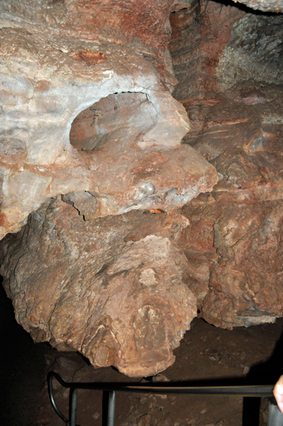 cave formations above the staircase