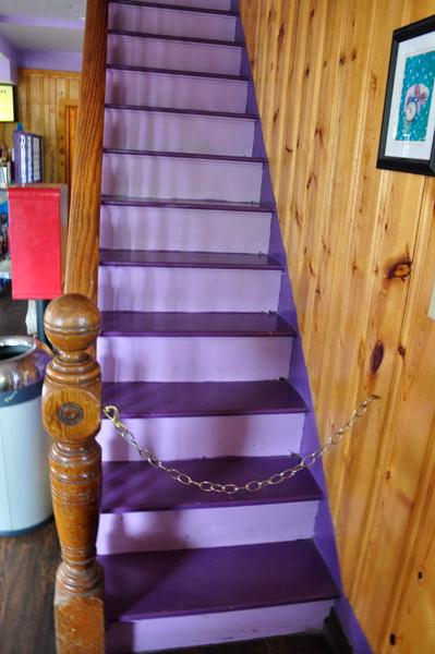 Purple stairs