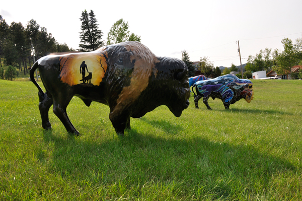 The third buffalo was painted the same on both sides