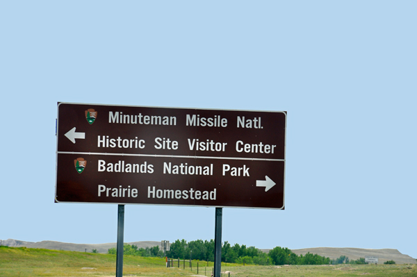 directional sign to Minuteman Missile National Historic Site