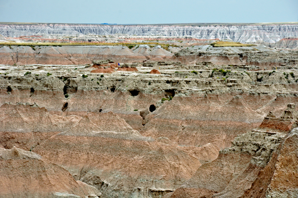 view of the Badlands and windows