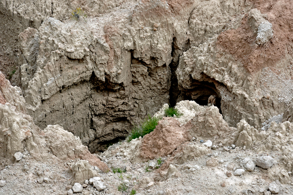 a big hole in the Badlands