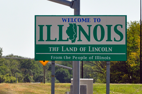 welcome to Illinois sign