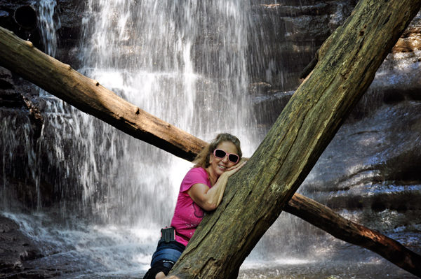 Karen Duquette at Lake Falls