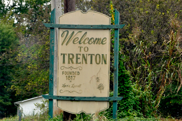 Welcome to Trenton sign