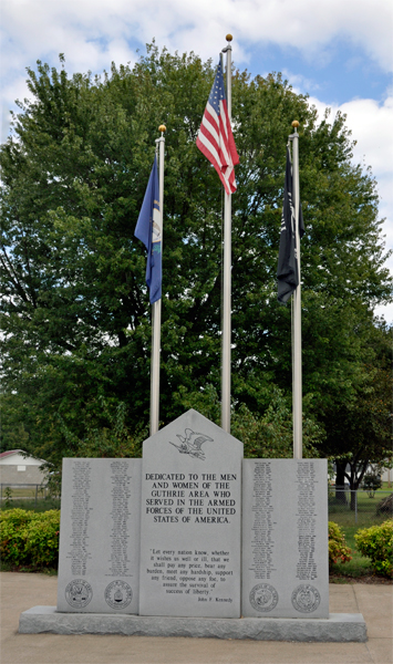 Guthrie memorial to war Veterans