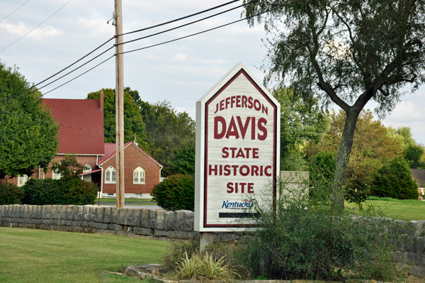 Jefferson Davis Monument State Historic Site sign