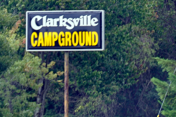 sign: Clarksville Campground