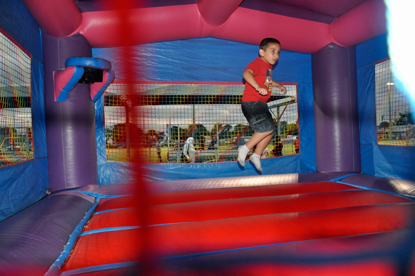 a high bouncer in the bounce house