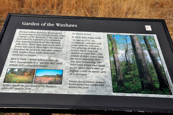 sign: Garden of the Waxhaws