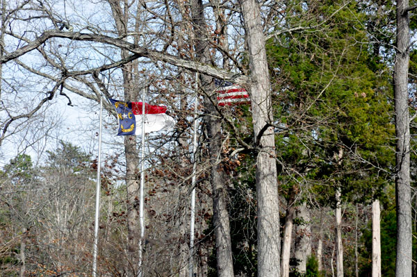 NC and USA flags