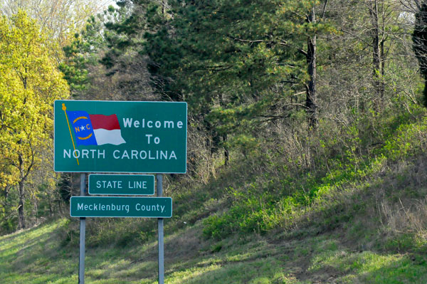 welcome to North Carolina sign