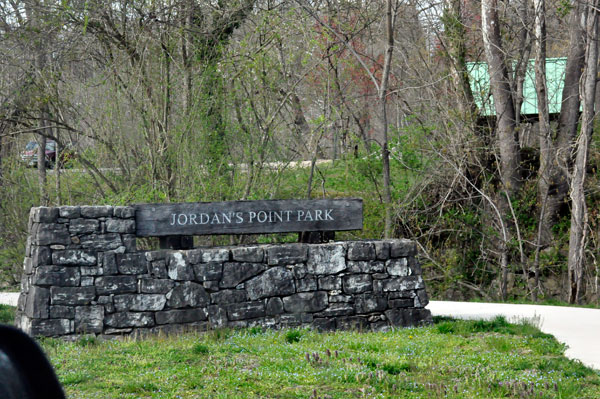 Jordan's Point Park entry sign