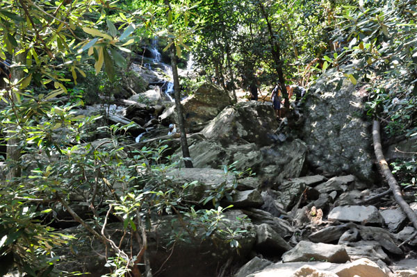 boulders going to Catawba Falls