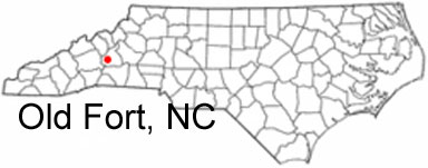 NC map showing location of Old Fort