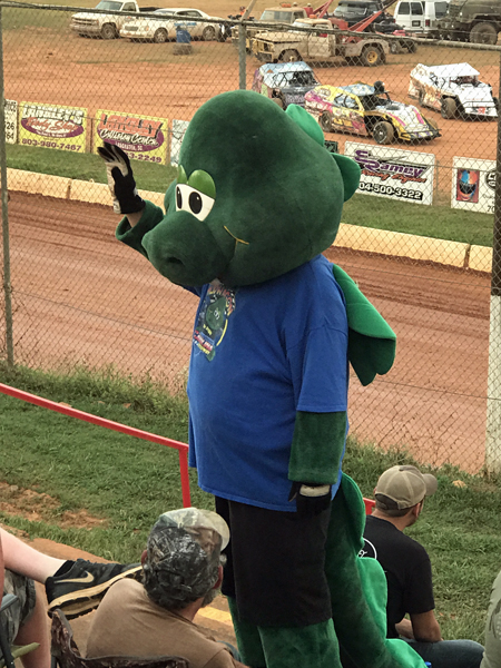 mascot at Carolina Speedway