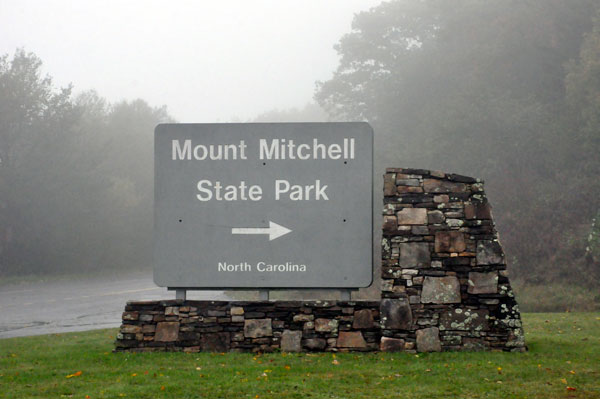 sign to Mount Mitchell State Park