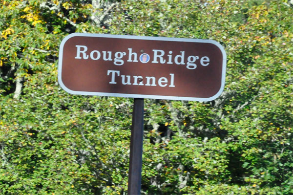 Rough Ridge Tunnel sign