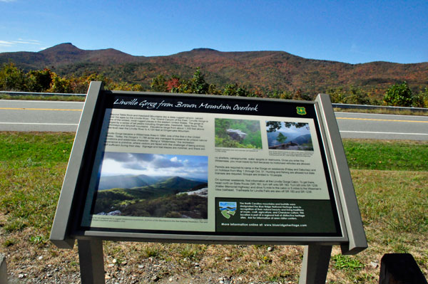 sign about Linville Gorge