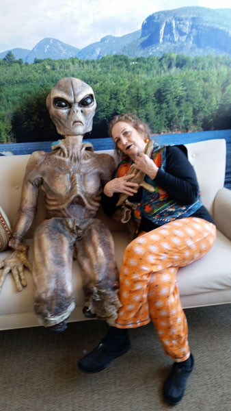 Karen Duquette and her alien friend