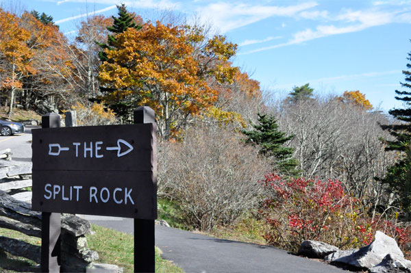 Sign for The Split Rock