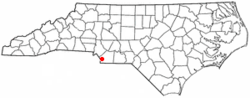 NC map showing location of Waxhaw