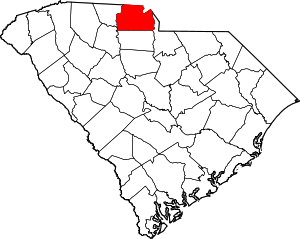 SC map showing location of York County