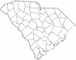 SC map showing location of Lancaster