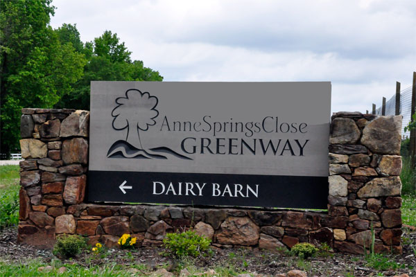 Dairy Barn entrance Anne Springs Close Greenway