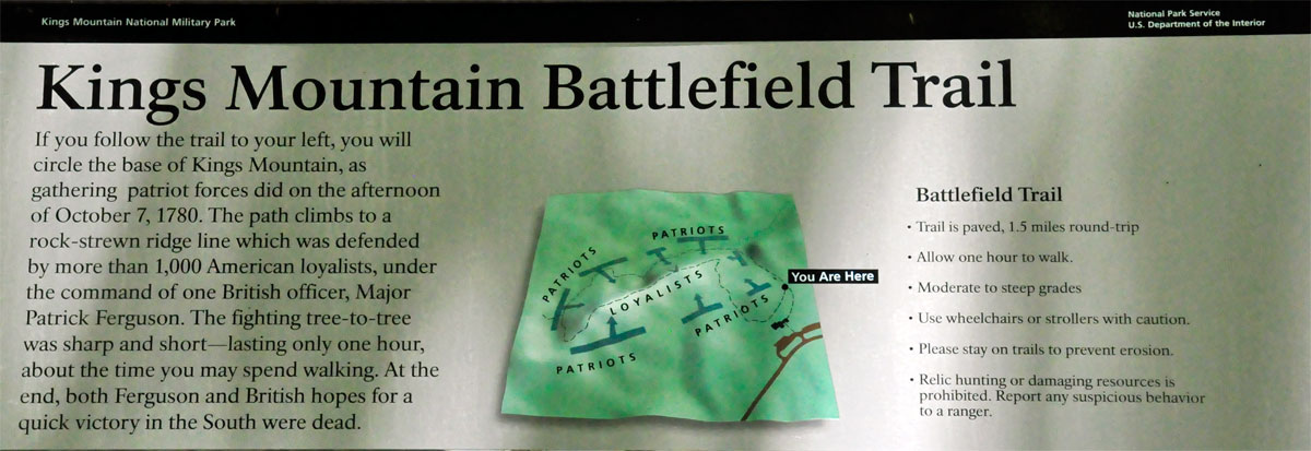 History about Kings Mountain Battlefield Trail