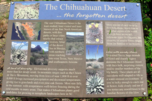 sign about the Chihuahuan Desert
